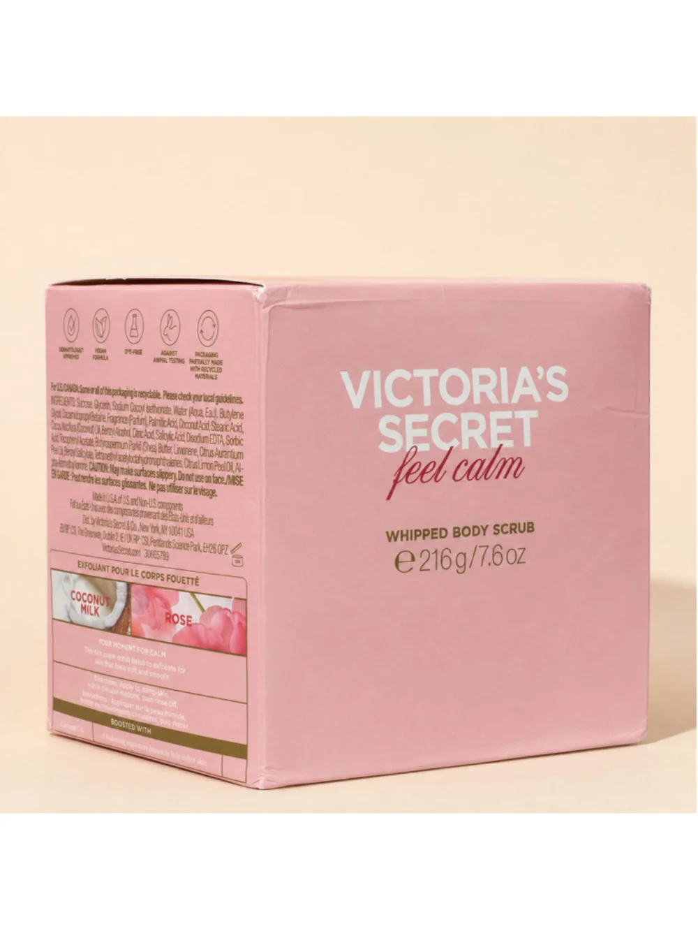 Victoria’s Secret Feel Calm Coconut Milk Rose Whipped Body Scrub 7.6 oz